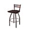 Holland Bar Stool Co 25" Low Back Swivel Counter Stool, Bronze Finish, Dark Cherry Maple Seat 41125BZDCMpl - alternate 1